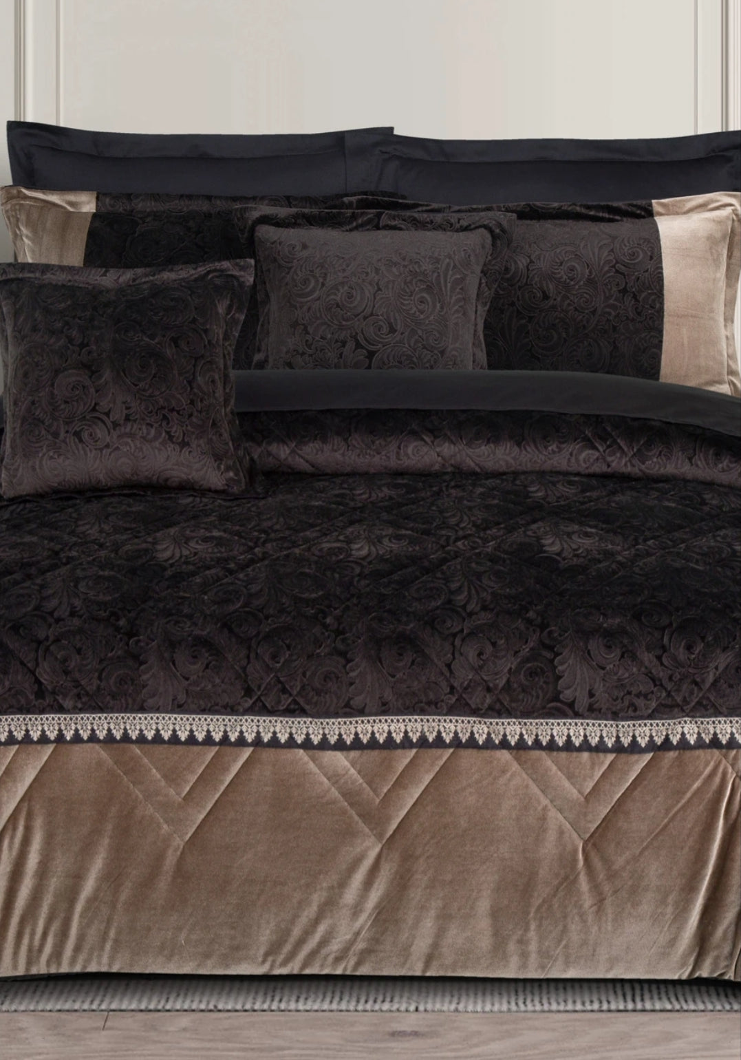 Coco Embossed Velvet Comforter Set
