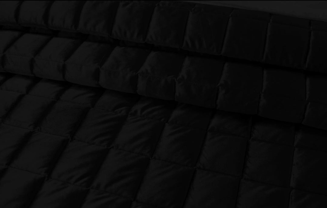 Black - Velvet Bedspread