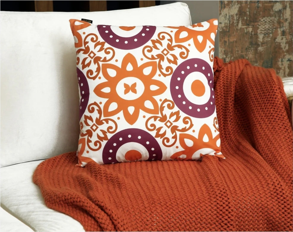 4 PCs Digital Printed Cotton Cushions-Spring Slumber