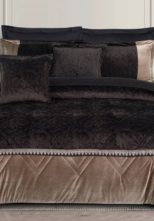 Coco Embossed Velvet Comforter Set