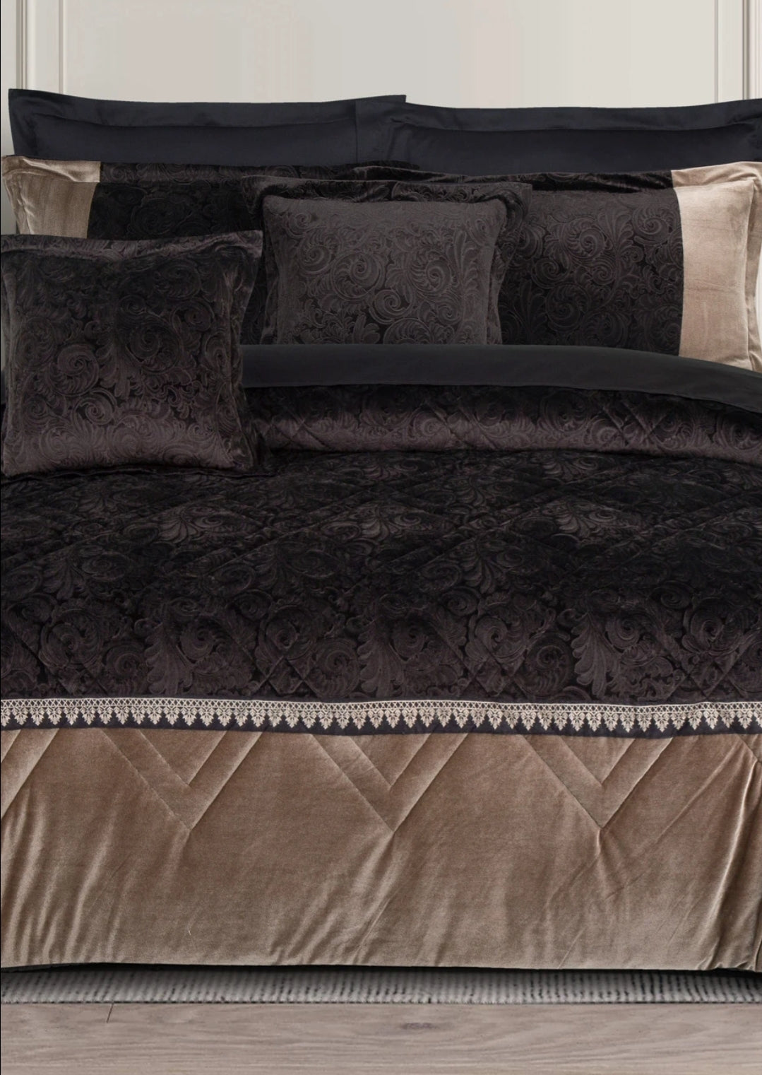 Coco Embossed Velvet Comforter Set
