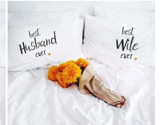 2 pcs Digital printed couple pillow _ Best husband/wife