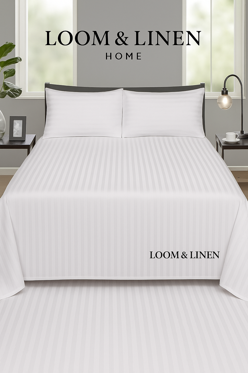 5 piece strain stripe bedsheet.